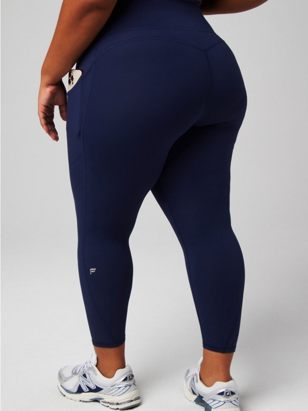 High-Rise Navy Active Leggings with Side Pocket